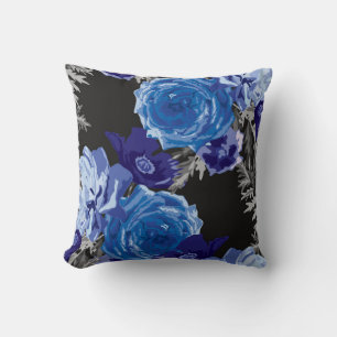 Coussin décoratif Floral Bleu