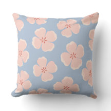 Coussin décoratif floral rose