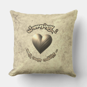 Coussin décoratif - golden heart throw pillow