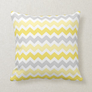 Coussin décoratif gris de Chevron de citron
