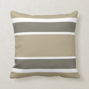 Coussin décoratif gris et beige