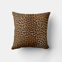 Coussin décoratif imprimé léopard Glamoratti