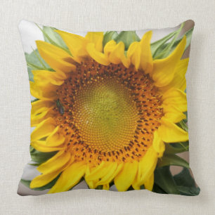 Coussin décoratif imprimé par tournesol