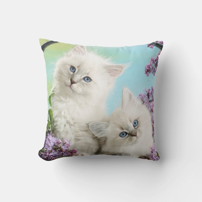 Coussin décoratif Kitten blanc (Recto)