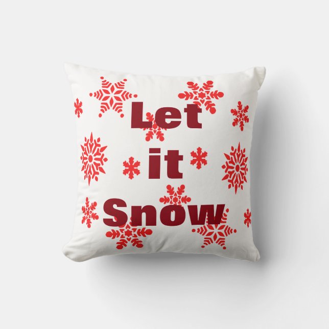 Coussin Décoratif laissez-le neiger Noël en cristal de (Recto)