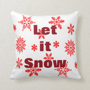 Coussin Décoratif laissez-le neiger Noël en cristal de