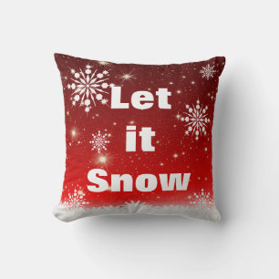 Coussin Décoratif Laissez neige Flocon de neige en cristal