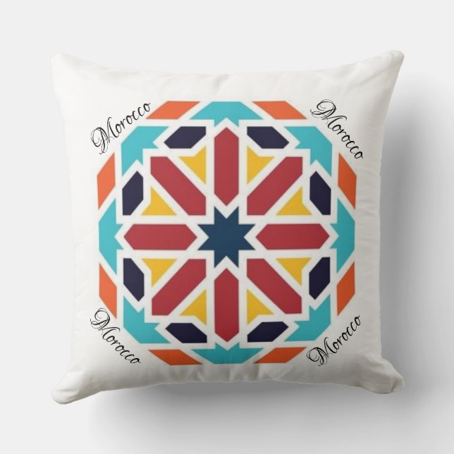 Coussin décoratif L'art du zellige (Verso)