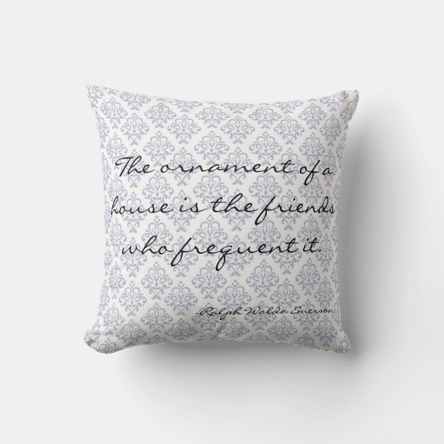 Coussin décoratif littéraire à la maison de (Recto)