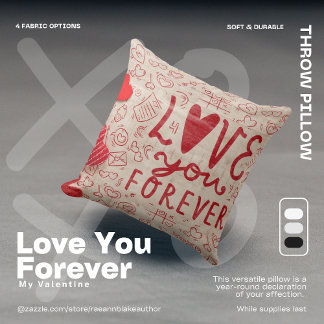 Coussin décoratif "Love You Forever Hearts"