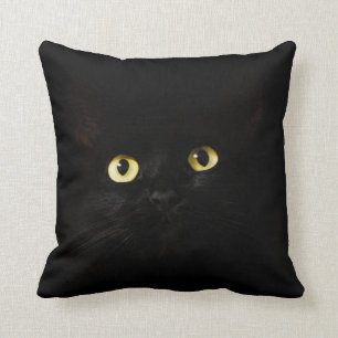 Coussin décoratif  mignon chat noir Conception