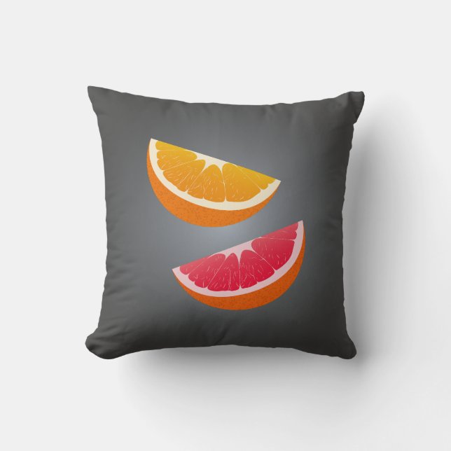 Coussin décoratif Orange & Pamplemousse Citrus (Recto)