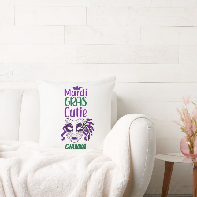 Coussin Décoratif Personnalisé Mardi Gras Cutie (Canapé)
