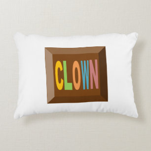 Coussin décoratif pour enfants CHOCOLAT  CLOWN