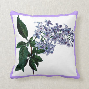 Coussin Décoratif pourpre de jolies fleurs lilas