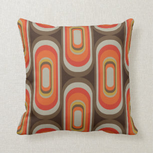 coussin décoratif rétro les années 70 style ann