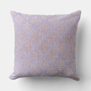 Coussin décoratif réversible Lilac Gold Damask