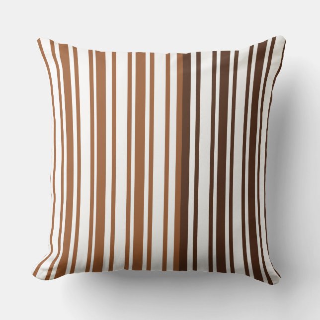 Coussin décoratif réversible Toffe/Brown Stripe (Recto)