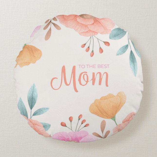 Coussin décoratif rond (40,6 cm) (Devant)