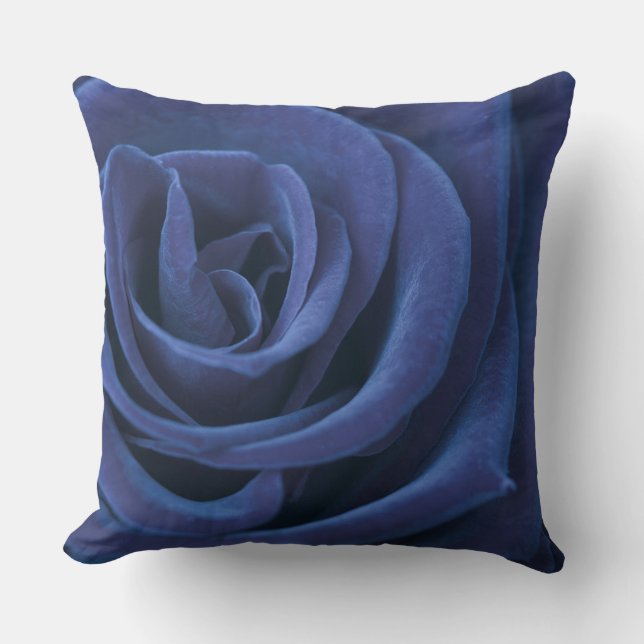 Coussin décoratif Rose bleu (Recto)