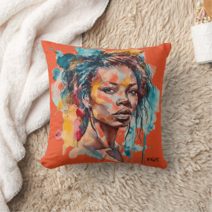 COUSSIN DÉCORATIF SUBLIMATION REINE NOIRE