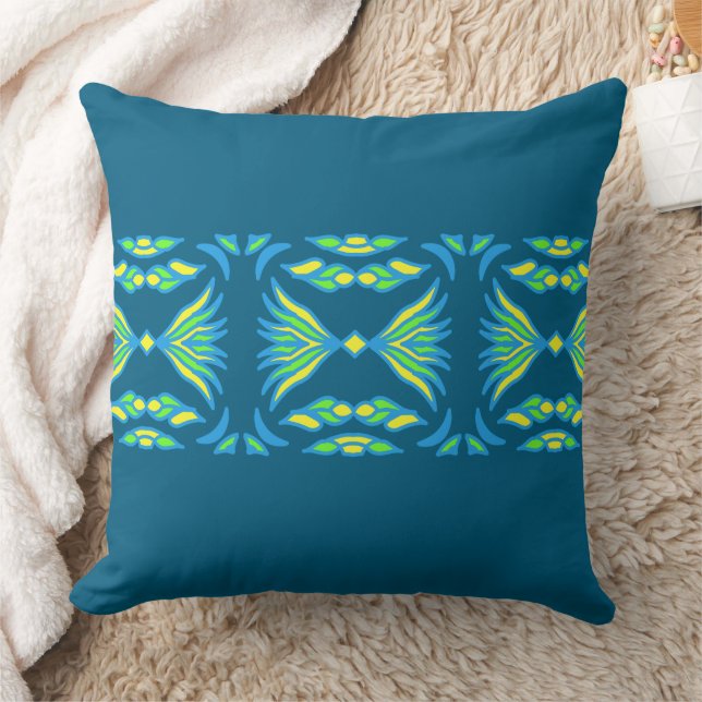 Coussin décoratif symétrique géométrique (Couverture)