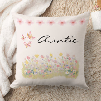 Coussin décoratif Tante Papillon Fleur Sauvage Cad