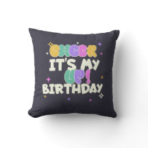 COUSSIN DÉCORATIF THÈME ANNIVERSAIRE DE NAISSANCE 