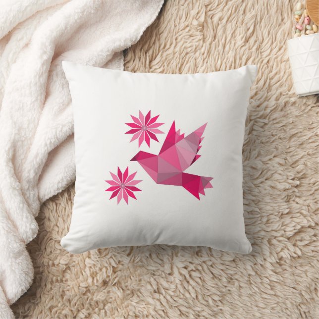 COUSSIN DÉCORATIF THÈME OISEAU ART (Couverture)