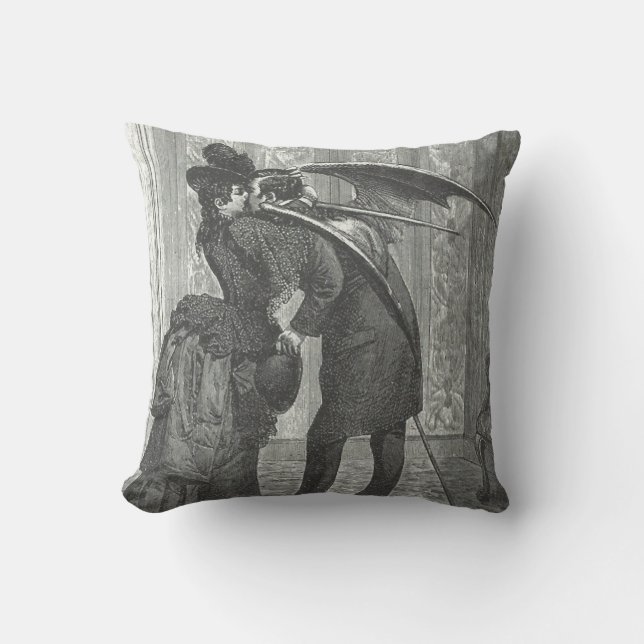 Coussin décoratif victorien/gothique de baiser de (Recto)