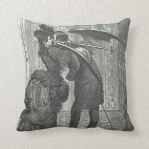 Coussin décoratif victorien/gothique de baiser de