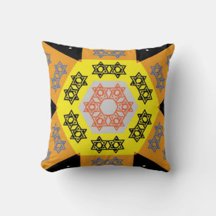 Coussin décoratif vintage Star Of David