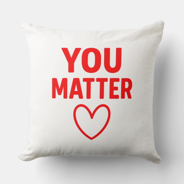 Coussin décoratif « Vous comptez » (Recto)