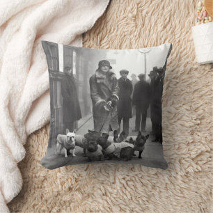 Coussin décoratif Walker gris/noir pour bouledogue