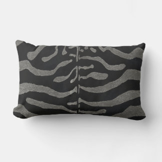 Coussin décoratif ZÈBRE GRIS LOMBAIRE