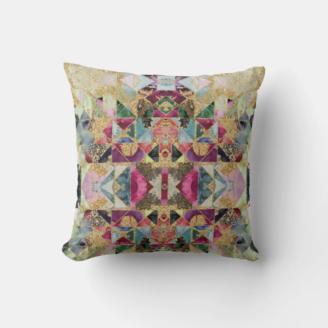 Coussin décoration asiatique moderne et Abstraite marocain (Recto)