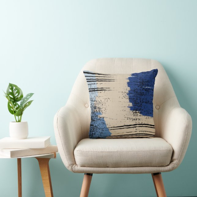 Coussin Décoration Côtière Abstraite Moderne (Chaise)