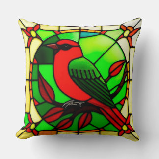Coussin Décoration de cottage en verre coloré représentant