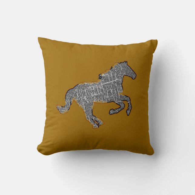 Coussin décoration de ferme à cheval (Recto)