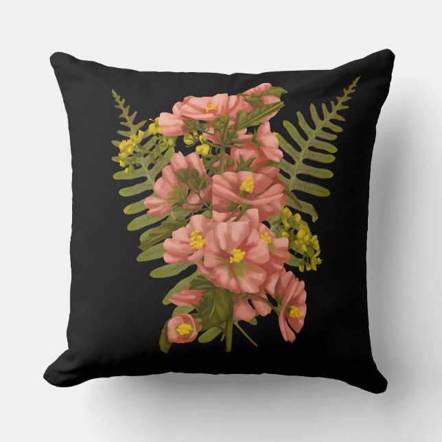 Coussin décoration de fleurs (Recto)
