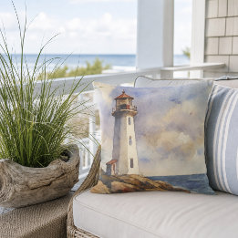 Coussin Décoration de maison nautique de phare côtier