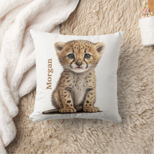 Coussin Décoration de nurserie de bébé guépard léopard per