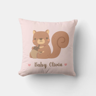 Coussin Décoration de nurserie pour bébé fille avec un écu