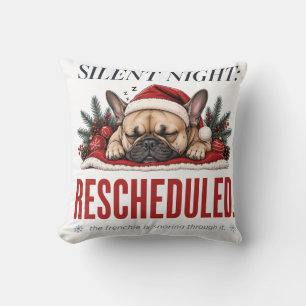 Coussin Décoration festive de Noël Frenchie endormi