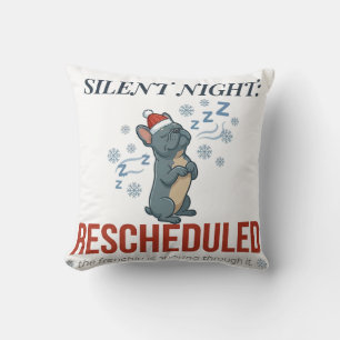 Coussin Décoration festive de Noël Frenchie endormi