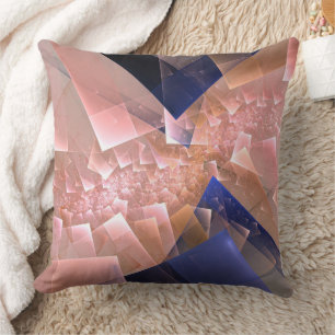 Coussin Décoration fractale à texture géométrique abrégée