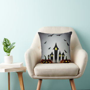 Coussin Décoration Halloween Citrouille Creepy Jack o' Lan