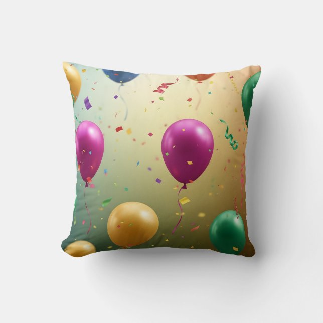 Coussin Décoration Joyeux Anniversaire (Recto)