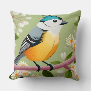 Coussin 🎨 Décoration murale Branche florale à oiseau chan