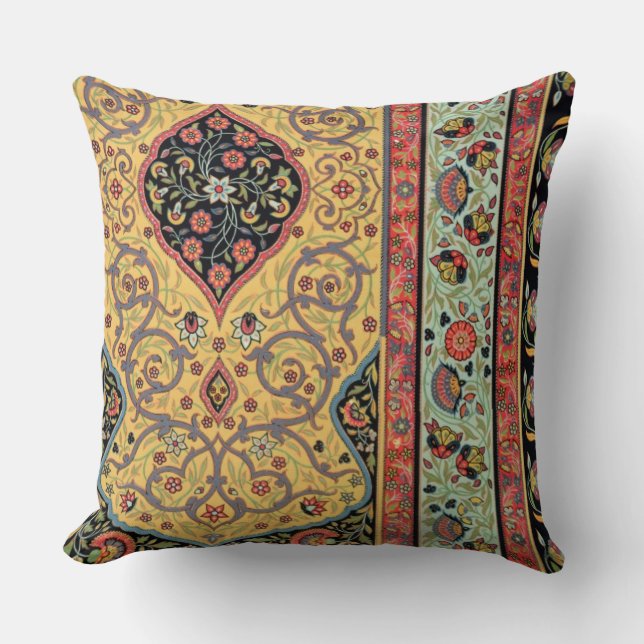 Coussin Décoration persane, plat XXV 'd'Orn polychrome (Recto)